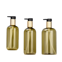 Bouteille de shampooing en plastique doré de marque YM avec pompe pulvérisatrice et impression sérigraphique ; personnalisation disponible, origine Hebei