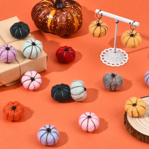 Decorazioni in Feltro a Forma di Zucca per Halloween e Natale, Piccole Zucche in <span class=keywords><strong>Lana</strong></span> per Decorazioni Domestiche, Alberi, Pareti e Feste - Product Image 5