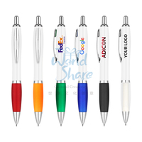World Share Bolígrafo de plástico a presión de alta capacidad Bolígrafos con logotipo de 1,0mm para oficina y uso de estudiantes Papelería promocional