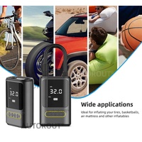 Pompe à air électrique portable sans fil numérique à cylindre unique, mini gonfleur de pneus de voiture 12V universel