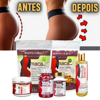 Ensemble de six produits naturels de maca pour l'agrandissement des fesses, marque privée, capsules, gommes, crème, huile, poudre, thé