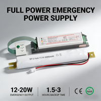 Controlador LED de Emergencia AC-DC de 12-20W con Certificación CE DF168H, Batería de Respaldo de 2 Horas y Autoprueba para Tubo T8