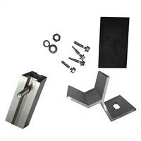 Kit Pemasangan Panel Surya Aluminium Zhongxin ZX04, Penjepit Genteng Atap PV dengan Sekrup, Pengait, Pengikat Baja Tahan Karat