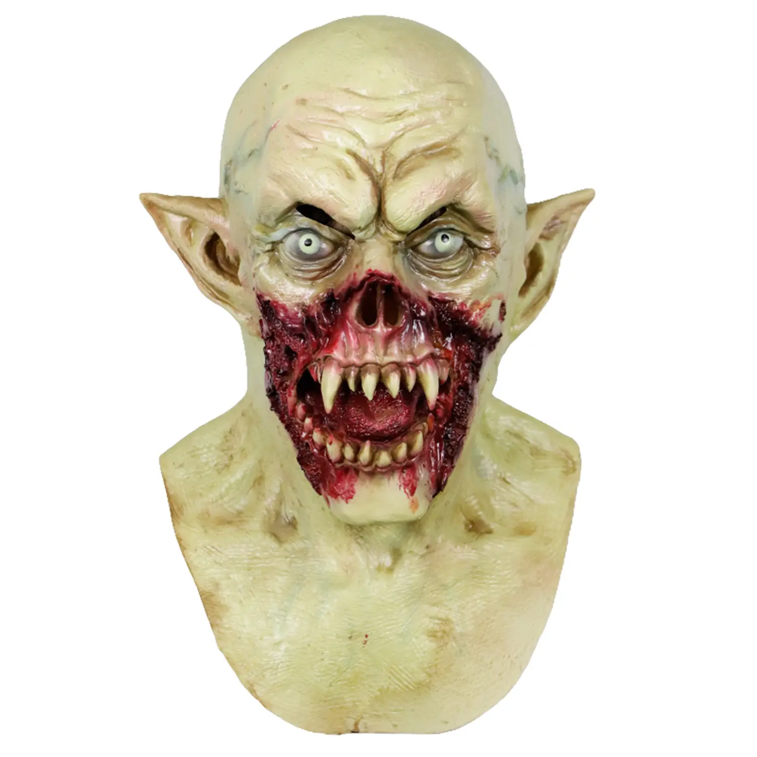 Halloween Bloederige Enge Maskers Volwassen Zombie Monster Vampier Gezicht Cover Latex Kostuum Full Head Hoofddeksels