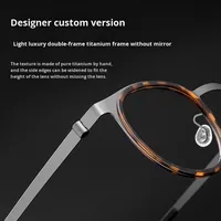 Monture de lunettes en titane pur style punk pour femme Lin De Jiang, verres AC, sans vis, ultra-légère 10g, rétro artistique