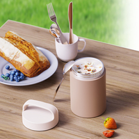 Conteneur alimentaire isotherme 400 ml 500 ml en acier inoxydable 304, boîte à lunch sous vide avec poignée confortable, boîte à soupe portable pour le camping
