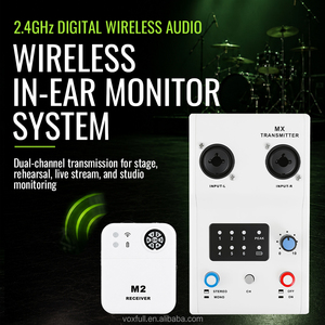 Sistema de monitoreo inalámbrico intraauricular VOXFULL de 24 GHz, sistema de monitoreo de audio estéreo/mono IEM para bandas, iglesias, escenarios y estudios. - Product Image 2