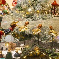 Figurine d'ange en résine personnalisée LED multi-lumières pour crèche, décoration de bureau religieuse et de Noël