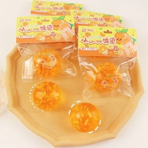 Balle anti-stress à presser en forme d'orange scintillante, mignonne et amusante, jouet de décompression Kawaii, emballage en boîte, unisexe, pour enfants - Product Image 2