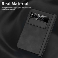 Nouvelle expérience pliante en métal avec conception en cuir CD Grain Protection de lentille étui de protection de téléphone portable pour Google Pixel Fold