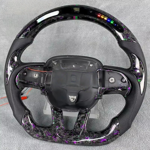 Hot Sale Forged Carbon Fiber Steering Wheel for Dodge Challenger Hellcat Charger SRT Grand Cherokee Durango SRT Car Customized