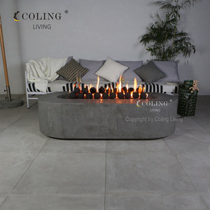 Nhà máy mới sang trọng khí cháy Pit thiết lập hiện đại tuyến tính lò sưởi cho hồ bơi ngoài trời mới Patio Tính năng-freestanding - Product Image 4