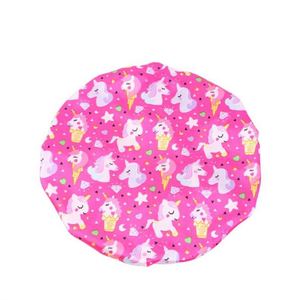 Bonnet de nuit en satin imprimé motif cheval de dessin animé pour enfants, avec large bande, usage quotidien, unisexe, toutes saisons, ajustable, vente en gros - Product Image 2