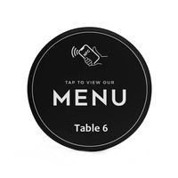 Panneaux de menu NFC en acrylique, support de menu de table NFC en acrylique personnalisé, autocollant de menu NFC en acrylique, cartes de menu NFC, présentoirs de menu NFC en acrylique