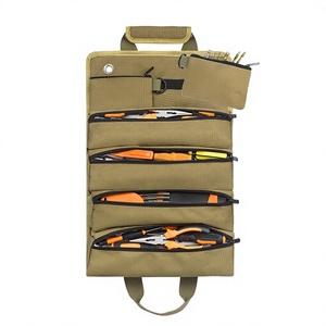 Heavy Duty <b>Roll</b> up <b>Tool</b> Bag Portable Carpenter <b>Tool</b> Organizer Compact & Versatile Polyester Material OEM/ODM Customizable - Product Image 2
