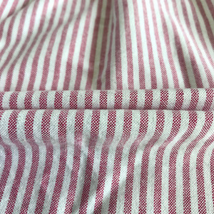 Personnalisé hommes à manches longues boutonnée à la mode verticale rouge blanc rayé décontracté chemise - Product Image 5