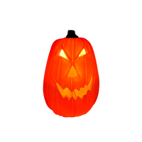 Lanterne LED portable en plastique en forme de tête de citrouille artificielle lumineuse à LED, lanterne de citrouille d'Halloween