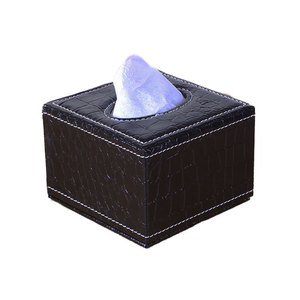 Bán buôn hình chữ nhật PU da mô hộp bìa biểu tượng tùy chỉnh khăn ăn mặt giấy Dispenser thiết kế hiện đại từ dưới - Product Image 6