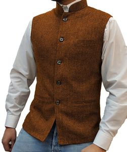 Giubbotto Casual da uomo bordeaux abito da sposa rosso <span class=keywords><strong>nero</strong></span> <span class=keywords><strong>gilet</strong></span> Tweed da uomo Slim Fit <span class=keywords><strong>gilet</strong></span> da uomo stile <span class=keywords><strong>smoking</strong></span> da uomo - Product Image 4