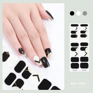 Hand-made nails High Quality Nail Design With Long and short Press On Nails With