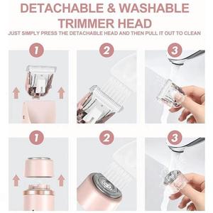 Rasoir électrique pour femmes, épilateur, tondeuse à <span class=keywords><strong>double</strong></span> tête, rasoir rotatif indolore, rasage domestique, batterie rechargeable - Product Image 3