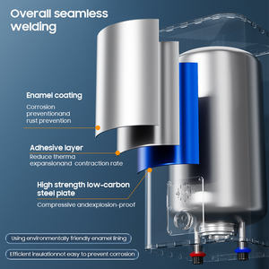 Ev için 10L 50L 100L 1.5kW 1.6kW 2kW 2.2kW mutfak tankı depolama elektrikli şofben sıcak duş su ısıtıcıları ev banyo - Product Image 4
