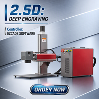 Machine de marquage laser Jpt Raycus 30W 50W 60W 100W pour métal, gravure laser MOPA 2.5D EZCAD3