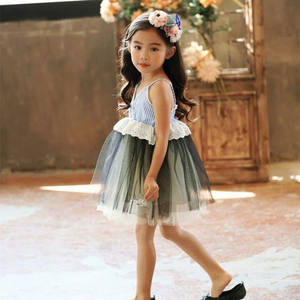 Productos Más Vendidos, Ropa Infantil Coreana, Vestidos a Rayas para Niñas - Product Image 2