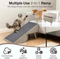 Rampe pliable en bois 2-en-1 pour animaux de compagnie, escalier antidérapant pour petits chiens et chats, pour canapé, lit, rangement facile, OEM