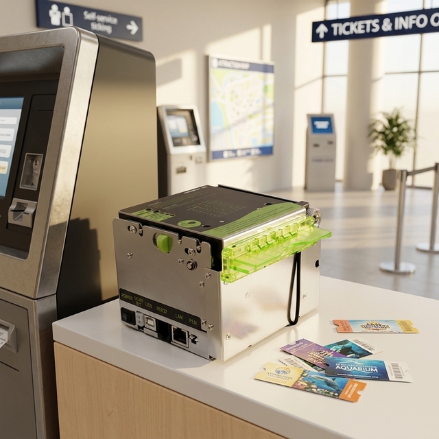 Cashino KP-830 3 Inch Kiosk Thermal Ticket Printer USB RS232 LAN Supports Folded Card Paper for Coupon Printing