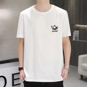 Camiseta Casual Lisa Teñida para <span class=keywords><strong>Hombre</strong></span>, de 220 Gramos, Estilo Boxy, Cómoda, <span class=keywords><strong>con</strong></span> Gráficos Personalizados, Tejido Sólido, Venta Caliente al por Mayor - Product Image 2