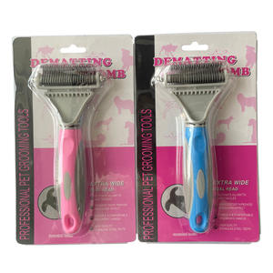 कुत्ते बिल्ली Deshedding कंघी पेशेवर पालतू जानवर बाल स्टाइल उपकरण डबल साइड Dematting उपकरण - Product Image 4