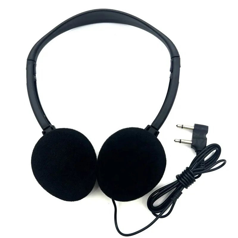 Novos Produtos Custom Headphones 90 Graus Rotating Headphone Para Avião Cor Preta Headband Headphones