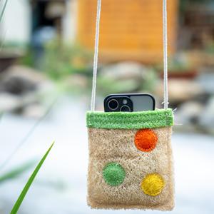 Bolso Bandolera Mini de Lufa Ecológico con Flores para Mujer y Niña, Estilo Campestre, para Teléfono Móvil, Venta al por Mayor - Product Image 2