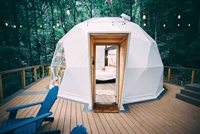 Dôme géodésique en PVC, tente de glamping avec vue sur les étoiles, hôtel-resort, tente igloo, imperméable, protégée contre les UV, résistante aux intempéries, dôme de camping familial
