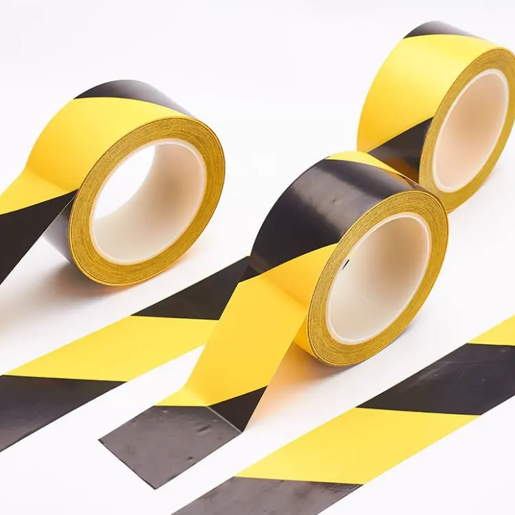 Packing Box Sealing Warning Yellow PVC Floor Marking Adhesive Tape