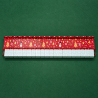 Poussoir de Mahjong de Noël 2-en-1 en acrylique, support de tuiles de 20 pouces, épaisseur 5 mm, pour 4 joueurs, durable, écologique, accessoires de fêtes
