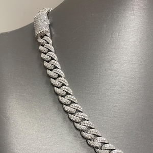 Luxury <b>Iced</b> Out 10mm Bigger Row Vvs Moissanite Hip Hop Custom Cuban <b>Chain</b> 925 Sterling Silver Buss Down Cuban Link <b>Chain</b> - Product Image 3
