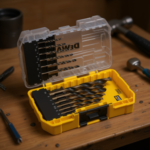 Jeu de forets hélicoïdaux noirs et dorés DT70727-QZ, 13 pièces, haute performance pour le perçage du métal et du bois, garantie 3 ans, fabriqué en Italie - Product Image 3