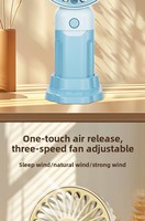 Explosions 2026 Neuer Aufladbarer Handventilator, Tragbarer USB-Tischventilator mit Bürstenlosem Motor, Geräuscharm und Langlebiger Akkulaufzeit
