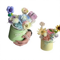Boîte cylindrique en carton avec revêtement UV, emballage de luxe pour fleurs, boîte cadeau en gros pour fleurs, emballage de fleurs, boîte cadeau pour fleurs
