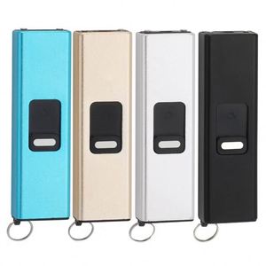 Wholesale Mini Compact LED USB Flashlight Outdoor Keychain 1502 Lightable Handheld Black Flashlight Designed for Women