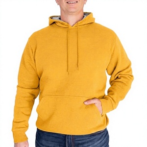 Custom Logo Hoodie Blank Oversized Hoodie No String Thick Terry Cotton Plain Sweatshirt Heavyweight <b>Pullover</b> <b>Men</b> Hoodies - Product Image 1