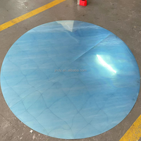 Décorations de table pour événements de mariage de luxe, feuille de miroir de table ronde flexible en PVC de 60 pouces, acrylique réfléchissant