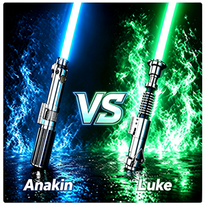 Sabres <span class=keywords><strong>Anakin</strong></span> et <span class=keywords><strong>Luke</strong></span> <span class=keywords><strong>Skywalker</strong></span> pour duels, avec lame arc-en-ciel clignotante Neopixel, poignée métallique, vente en gros, jouet d'usine pour collectionneurs - Product Image 1