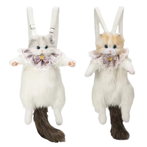 DAMAI Cute Soft Adult <b>Backpack</b> Simulated Puppet <b>Cat</b> <b>Backpack</b> Litter <b>Cat</b> Doll Plush+Cotton Custom New Year Party Decor - Product Image 3