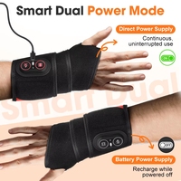 Ceinture de massage sans fil à LED 660 nm pour thérapie par chaleur et vibrations, pour le cou, les poignets, les chevilles, les coudes et masseur de mains
