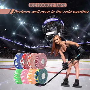 Bande de chaussette adhésive pour protège-tibia Ruban de bâton de hockey sur glace polyvalent pour patin à glace Cadeaux de sport Équipement d'équipement