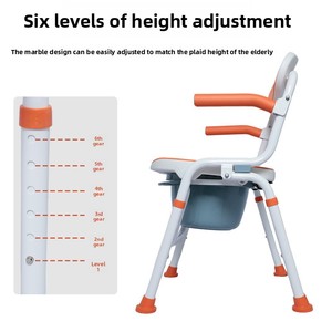 Vente en gros en usine de chaise de douche pour personnes âgées en alliage d'aluminium chaise de bain réglable en hauteur - Product Image 2