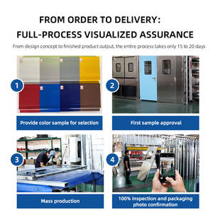 Pintu Baja Ruang Bersih Medis, Pintu Kamar Pasien Rumah Sakit Interior Baja yang Mudah Dibersihkan untuk Pintu Masuk Utama Rumah Sakit dan Kantor - Product Image 4